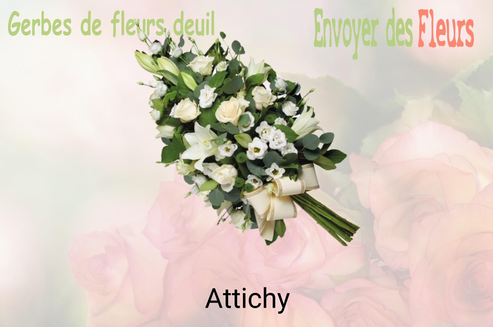 Gerbe de fleurs de deuil livrée à Attichy